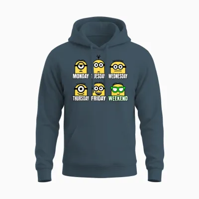 Despicable Me Minions Throughout the Week Unisex Hoodie - Dark Heather