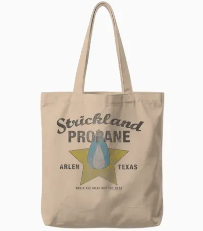 King of the Hill Strickland Propane Arlen, Tx Logo Cartoon Tote Bags - Natural