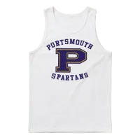 Old School Lions Portsmouth Spartans Unisex Tank Top - White – 1