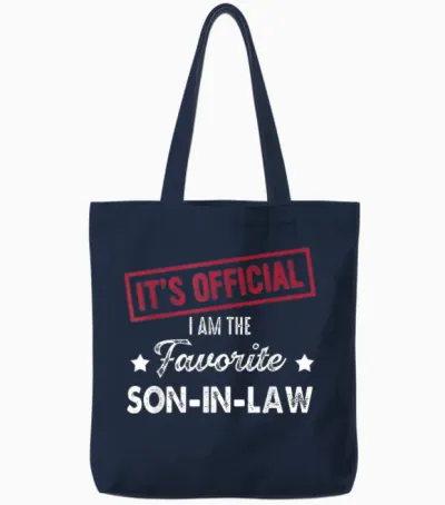 It's Official I'm the Favorite Son-In-Law Tote Bags - Navy