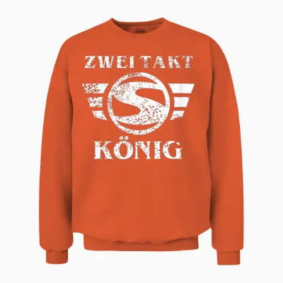 Suhl Simson S50 S51 Schwalbe Star Zweitaktmotor 2 Takt König Unisex Sweatshirt - Orange