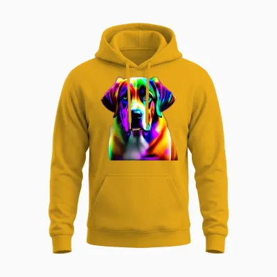 Dog Chien Unisex Hoodie - Gold