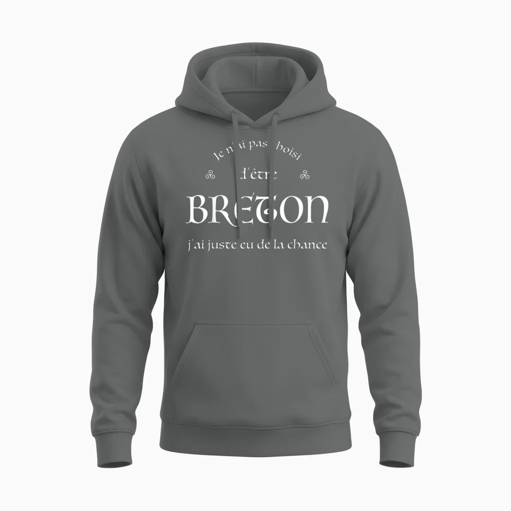 Funny Bretagne Je N'ai Pas Choisi Pas Choisi D'être Breton Breizh Unisex Hoodie in Graphite Heather