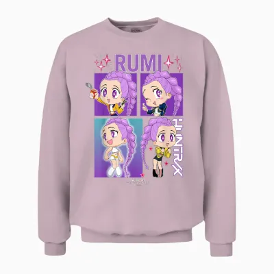 Kpop Demon Hunters Rumi Officially Licensed Unisex Sweatshirt - Light Pink