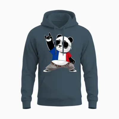 Französische Flagge, Herren, Damen, Kinder, Frankreich Unisex Hoodie - Dark Heather