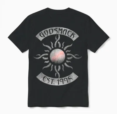 Godsmack – Legends Sun Rocker on White Unisex T-Shirt - Black