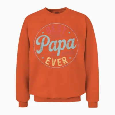 Funny Papa Art for Grandpa from Grandkids Father's Day Papa Unisex Sweatshirt - Orange