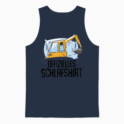 Bagger Offizielles Schlafshirt Schlafanzug Nachthemd Bagger Unisex Tank Top - Navy