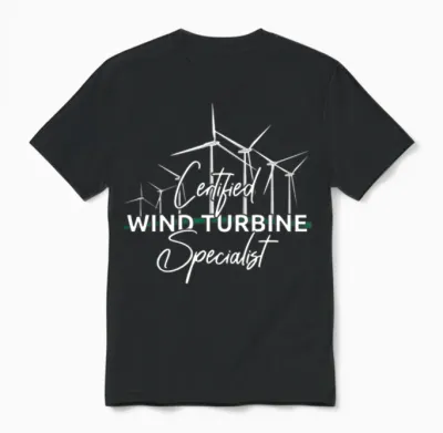 Wind Turbine Technician Windmill Renewable Energy Unisex T-Shirt - Black
