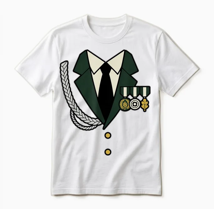 Schützenverein Uniform Jacke Medaillen Design Schützenfest Unisex T-Shirt in White