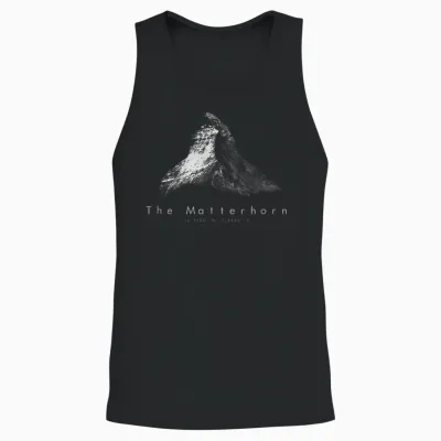 Minimalistisches Matterhorn-T-Shirt Unisex Tank Top - Black