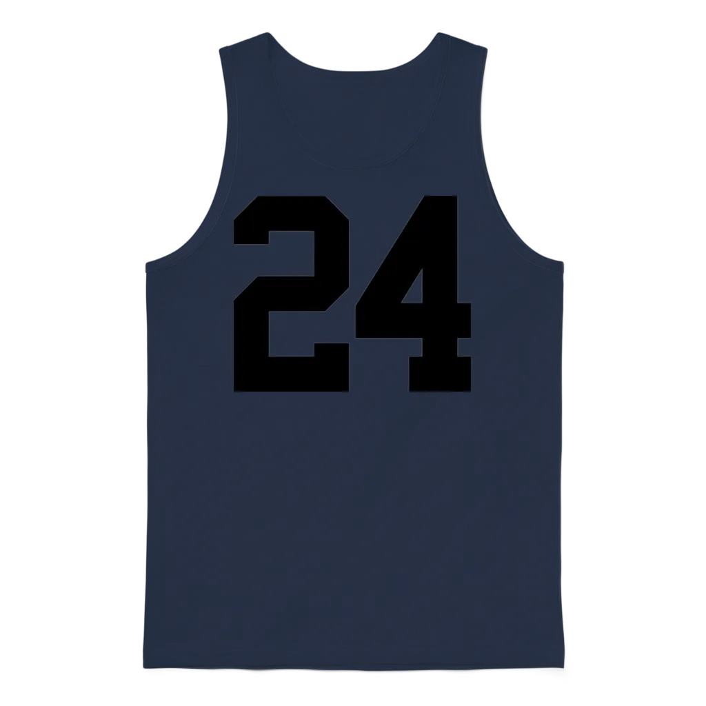 Sports Number 24 Unisex Tank Top - Navy