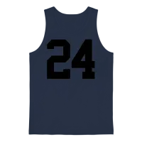 Sports Number 24 Unisex Tank Top - Navy – 1