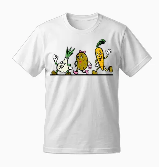 Fruits and Vegetables Unisex T-Shirt - White