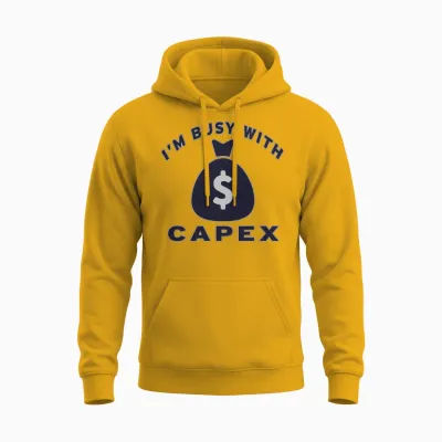 I M Busy with Capex Unisex Hoodie - Gold
