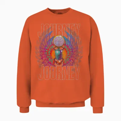 Journey Infinity Wings Vivid Scarab Vintage Band Unisex Sweatshirt - Orange