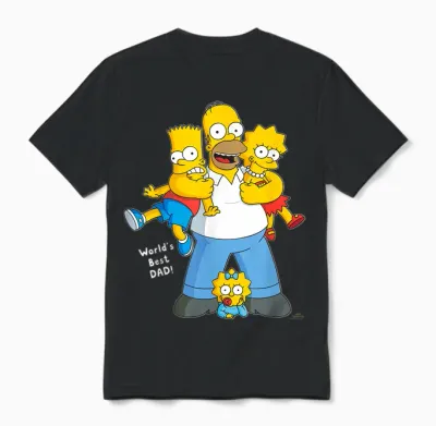 The Simpsons Homer Simpson World's Best Dad Father's Day Unisex T-Shirt - Black