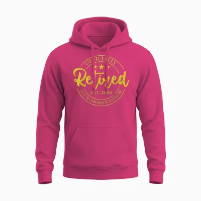 Retro Retired 2026 Not My Problem Anymore Funny Retirement Unisex Hoodie - Heliconia