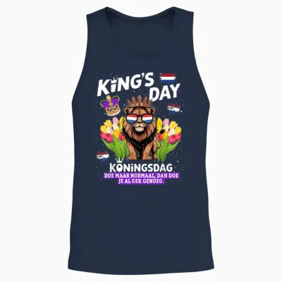 Königstag Nederland Flagge Outfit Idee Für Kinder & Koningsdag Unisex Tank Top - Navy