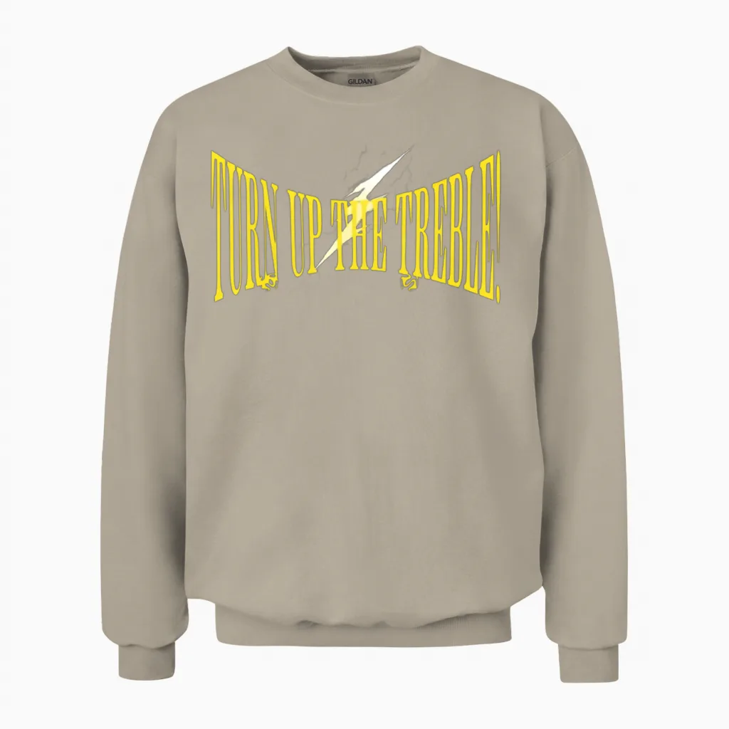 Turn Up the Table β Bold Music Dj Design Unisex Sweatshirt in Sand