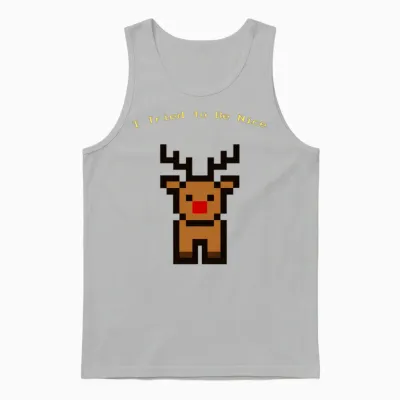 Pixel Rudolph Unisex Tank Top - Ash