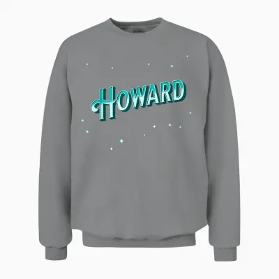 Howard Name Personalised T-Shirt, Black Unisex Sweatshirt - Sport Grey