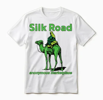 Silk Road Bitcoin Crypto Currency Blockchain Tees Herren Unisex-Erwachsene T-Shirt Weiß S Crypto-T-Shirt Unisex T-Shirt - White
