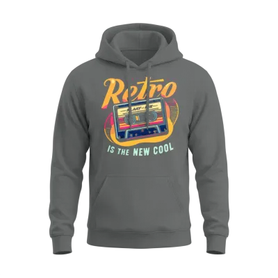 Retro Cool Cassette Unisex Hoodie - Graphite Heather