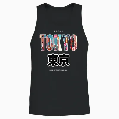 Manga Tokyo Anime Japanese Merch Kawaii Men Women Kids T-Shirt, Black, S Unisex Tank Top - Black