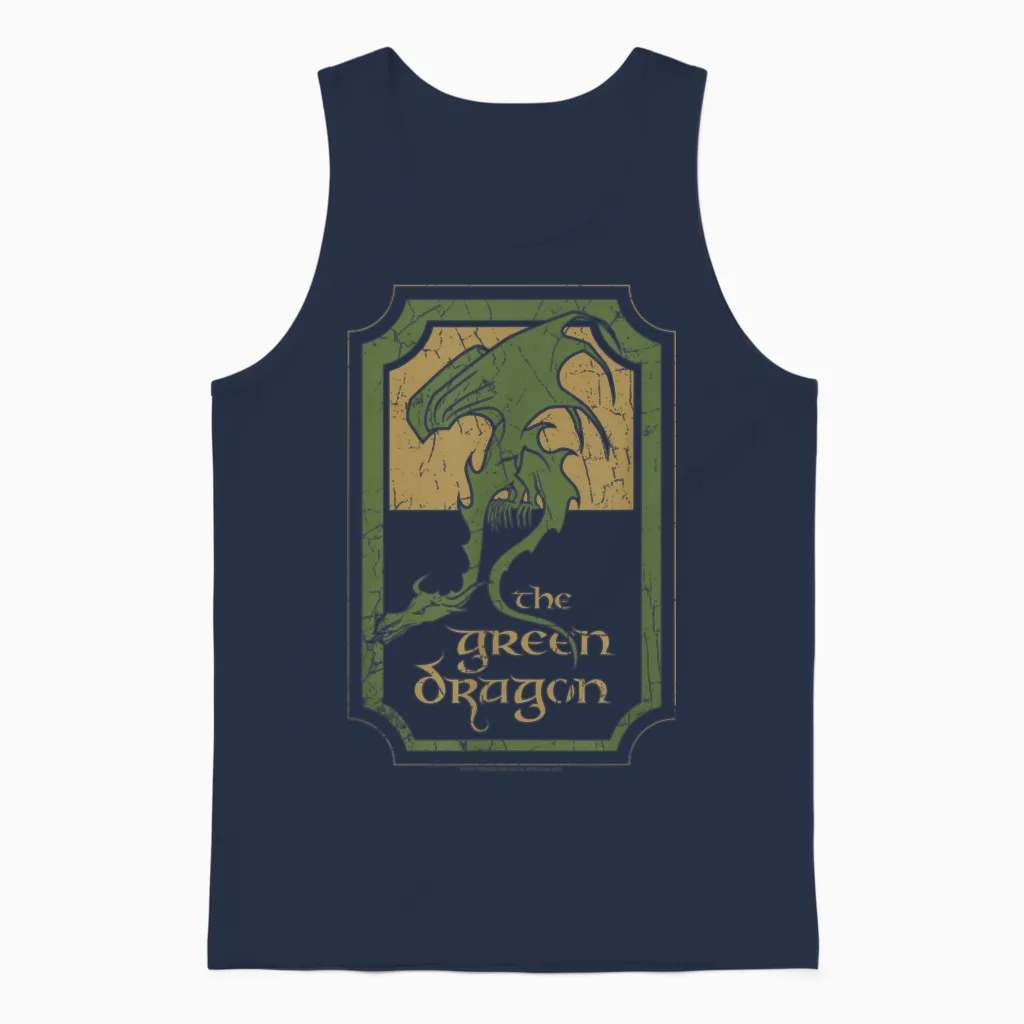 Lord of the Rings Green Dragon Tavern T-Shirt Small Unisex Tank Top in Navy