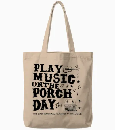 Play Music on the Porch Day Tote Bags - Natural