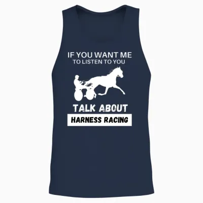 Talk About Harness Racing Unisex Tank Top - Navy