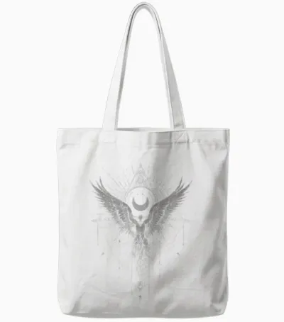 Gothic Punk Dark Fashion Y2k Streetwear Vintage Woman Man Tote Bags - White