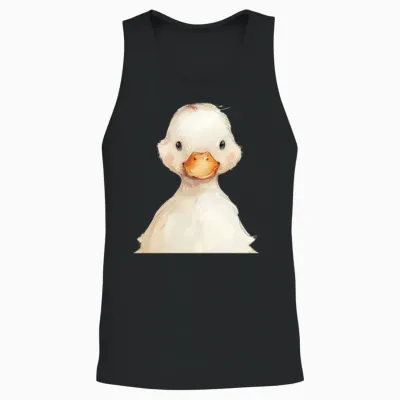 Funny Duck Unisex Tank Top - Black