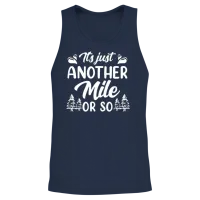 It's Just Another Mile or So Hiking Half Mile Unisex Tank Top - Navy – 2