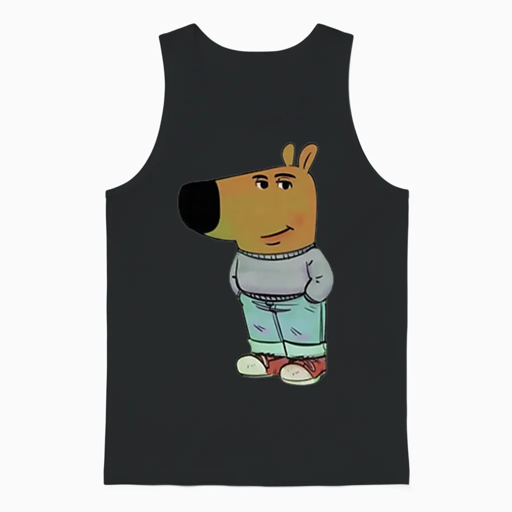 T-Shirt - Chill Guy Entspannter Typ - Unisex Erwachsene - Schwarz - S - Kurzarm - Klassisch - Cartoon - Lustiges Design Für Meme Fans Unisex Tank Top in Black