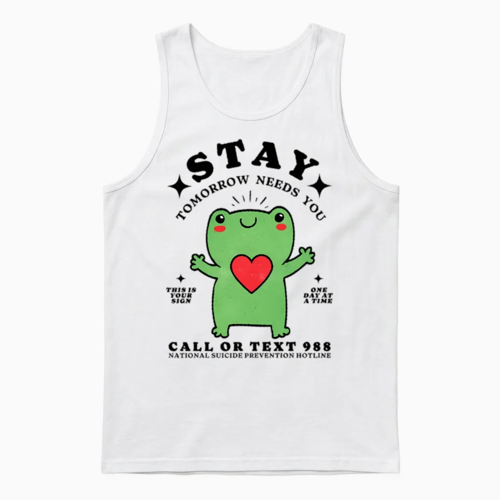 988 Suicide Prevention Tal Health Awareness Unisex Tank Top in White
