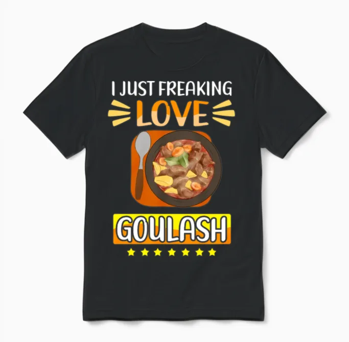Goulash Food Lover Hungarian Goulash Unisex T-Shirt in Black