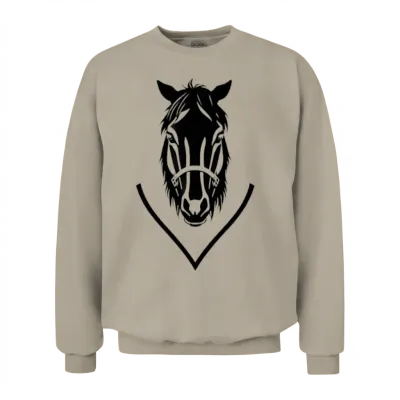 Dark Horse Head Unisex Sweatshirt - Sand