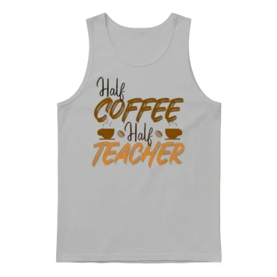 Funny Teacher,cool Teacher Coffee Lover Unisex Tank Top - Ash
