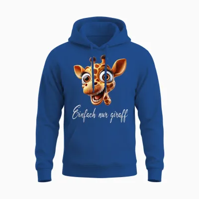 Lustige Giraffe Mit Coolem Spruch Giraffenkopf Unisex Hoodie - Royal