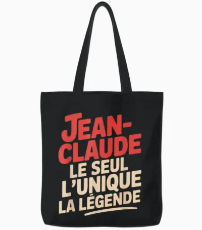 Jean Claude Men's Funny Funny Gift Idea Funny Tote Bags - Black