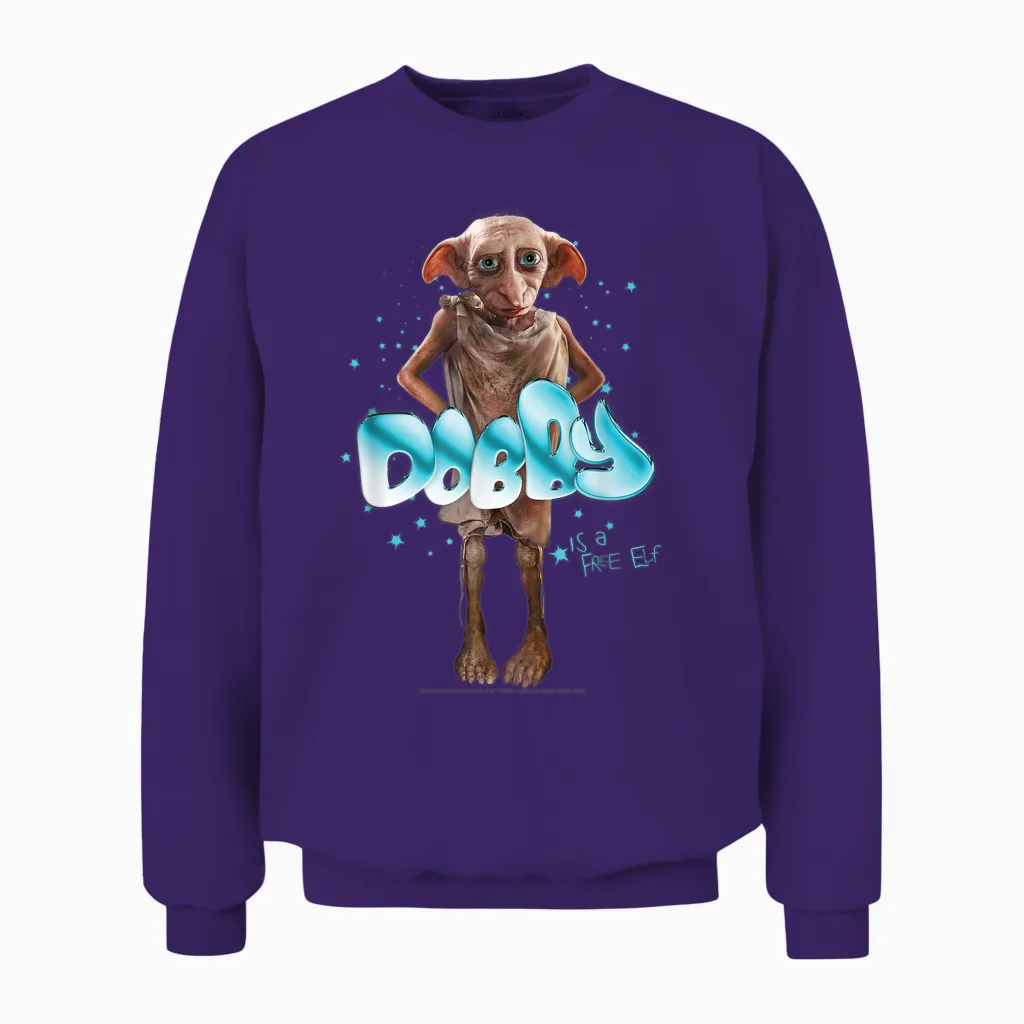 Harry Potter New Design 2025 Dobby Free Elf Unisex Sweatshirt in Purple
