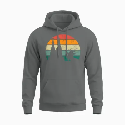 Cologne, My Town! Geißbock with Cathedral and Moon. Cologne Pride T-Shirt, Black Unisex Hoodie - Graphite Heather