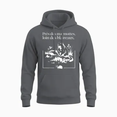 Marmots Badger Camping Forest Mountain Unisex Hoodie - Charcoal