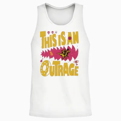 This Is an Outrage Comfort Colors Dungeon Crawler Unisex Tank Top - White