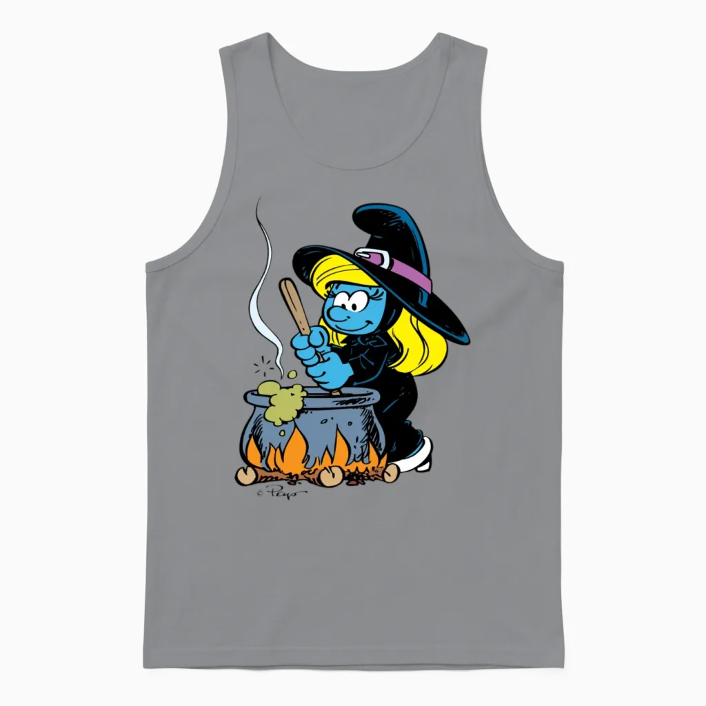 Smurfs Design Smurfette as a Witch Unisex Tank Top - Sport Grey
