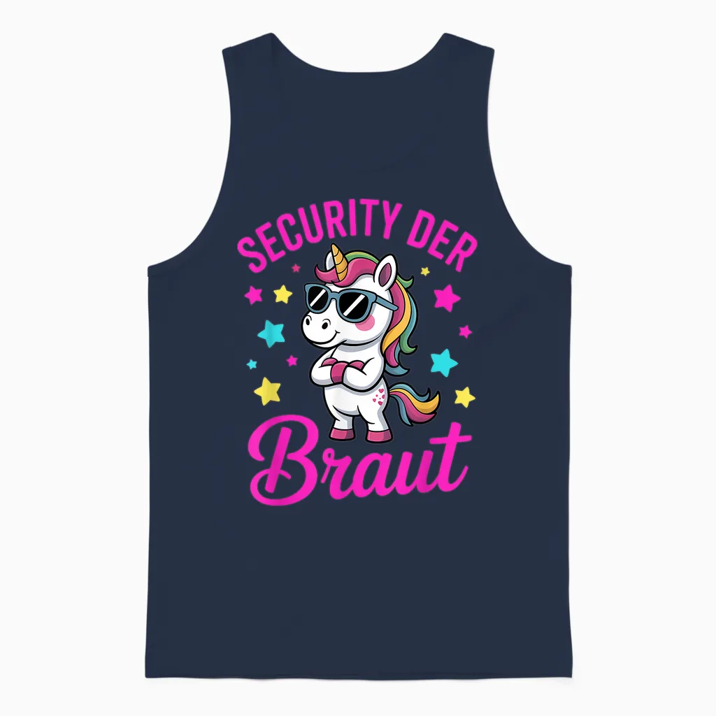 Security of the Bride Stag Party Unisex Tank Top in Navy