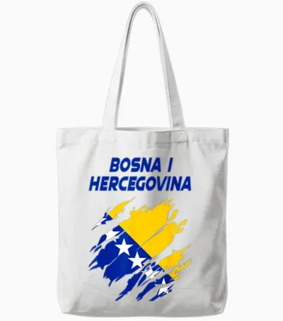 Bosnien Flagge Herzegowina Tote Bags - White