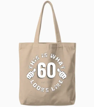 60 Year Old Birthday Design for Men Born in 1965 Tote Bags - Natural